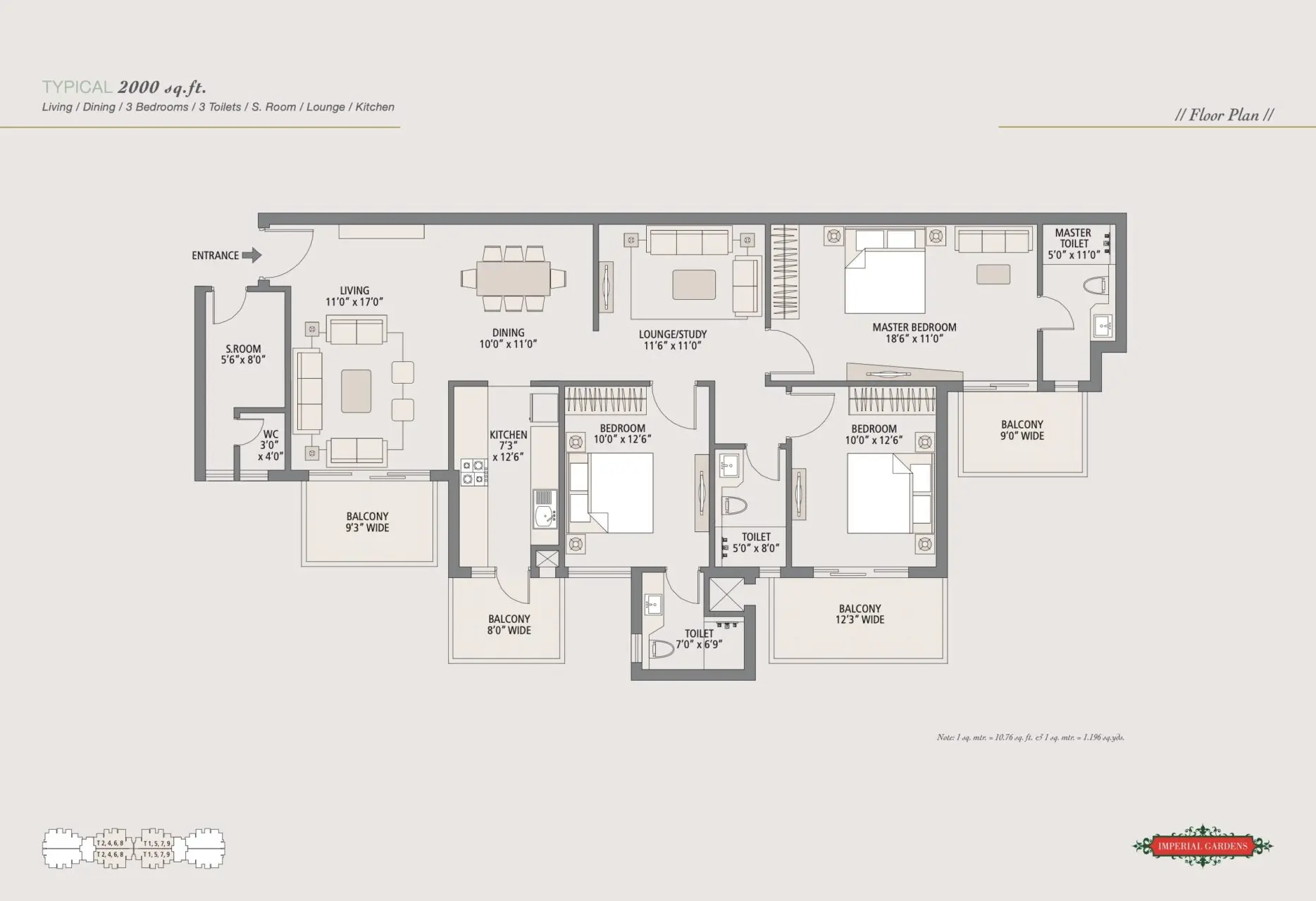 Emaar Imperial Gardens Floor Plan